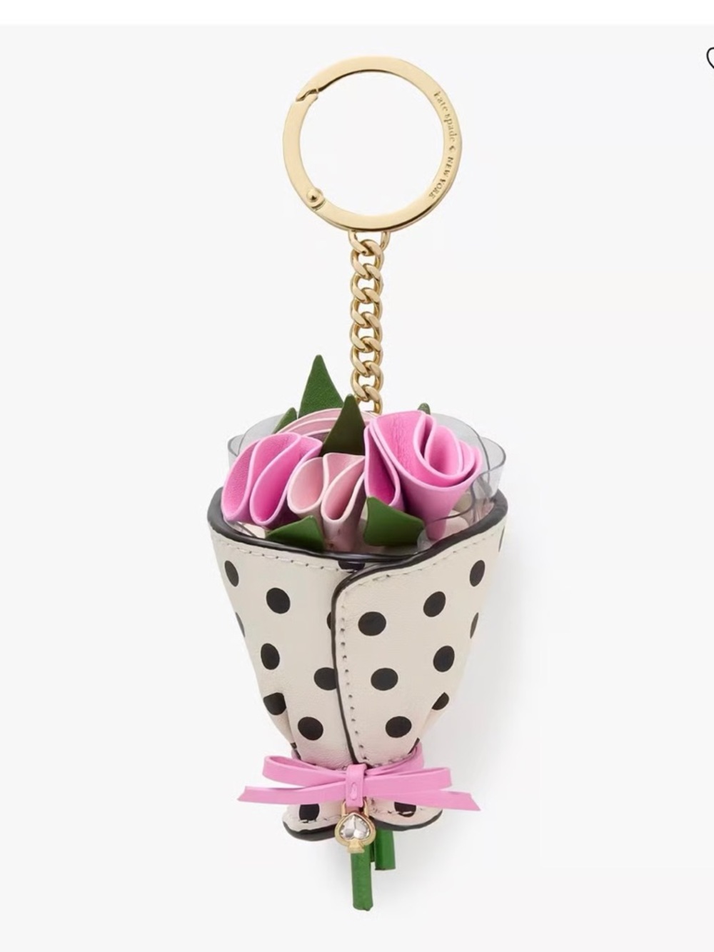 Kate Spade 3D Flower Bouquet Keychain Key Fob Bag Charm